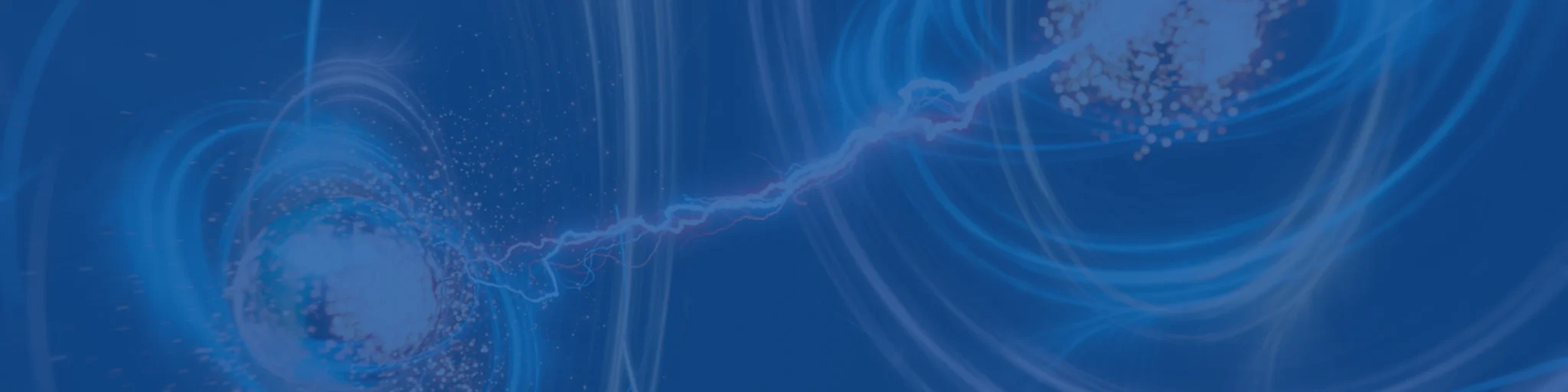Dynamic blue vortex and lightning effect